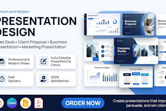 sales deck, client proposal marketing business presentation, presentation design