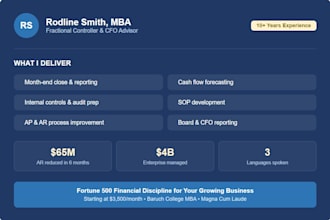 be your fractional controller and chief financial advisor