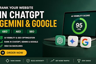 rank website in chatgpt gemini and google with GEO aeo SEO and high da backlinks