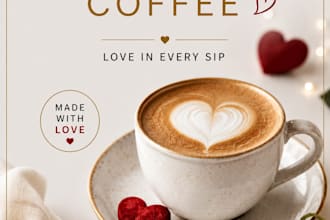 design modern coffee shop, cafe and coffee promotion posters