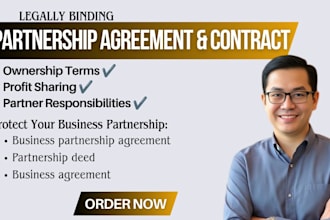draft business partnership agreement and partnership contract for startups