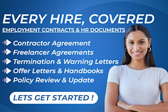 draft employment contracts, HR documents and employee handbook for your business