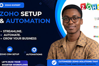 zoho CRM setup, zoho one, zoho books and workflow automation