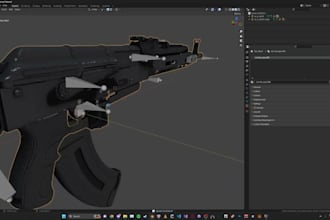create model 3d weapon model 3d game assets, fivem gun ,3d hard surface model,3d