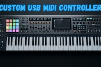 design custom usb midi controller, pcb and firmware with arduino esp32