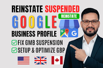 reinstate suspended google my business profile and fix gmb gbp verification