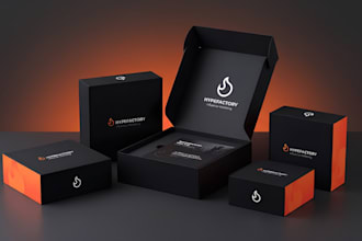 design mailer box, custom product packaging box and printready packaging dieline