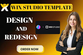 design a professional wix studio website or custom template, wix studio redesign