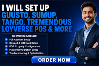 setup guusto sumup tango tremendous loyverse pos spoton xoxoday kangaroo okendo
