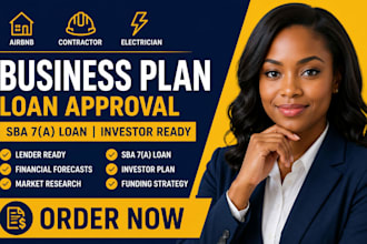write airbnb contractor electrician business plan loan approval sba 7a investor