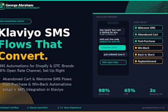 set up klaviyo SMS marketing flows and automations for your shopify store