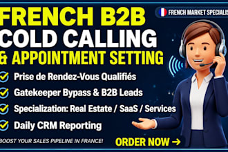 do french b2b cold calling, démarchage téléphonique, and appointment setting