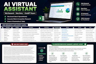 be your virtual assistant for web research, data entry, and chatgpt