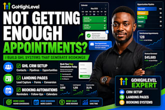 gohighlevel setup ghl CRM landing pages automations appointment booking