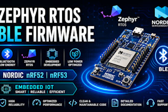 develop zephyr rtos ble firmware for nordic nrf52 nrf53 embedded iot devices