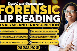 do professional lip reading from silent or unclear videos with detailed reports