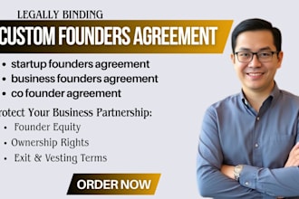 draft founders agreement, co founder agreement for startups or small business