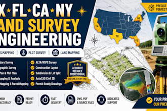 tx fl ca ny land survey engineering gis mapping plot survey land mapping