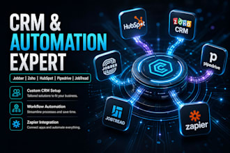 setup jobber zoho crm pipedrive hubspot crm automation jobtread zapier expert