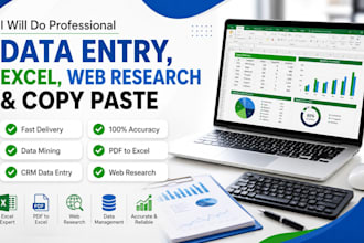 be your excel data entry and spreadsheet specialist