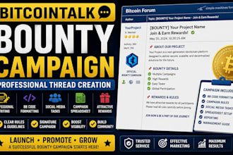 create a professional bitcointalk bounty campaign thread