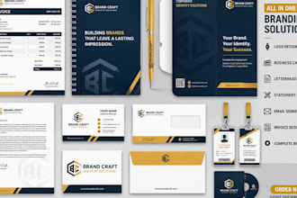design business card letterhead stationary logo email signature invoice branding