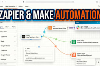 create zapier or make com workflows to automate your business