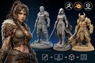 create 3d printable character models for resin, chibi, mascot and fdm printing