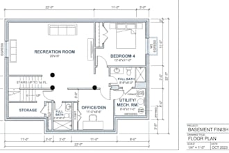 design basement finishing permit drawings and floor plans