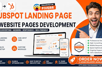 develop hubspot landing page, hubspot website, figma to hubspot
