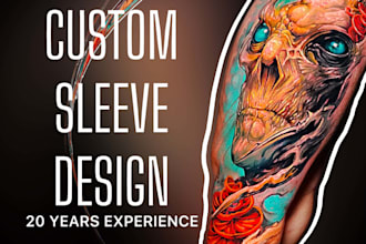 create custom tattoo designs for sleeves and back pieces