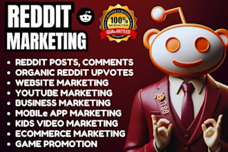 do reddit SEO post for business, ai app or website promotion