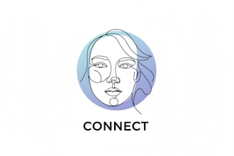 design modern minimalist line art and one line logo