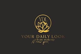 design natural clean and safe makeup logo