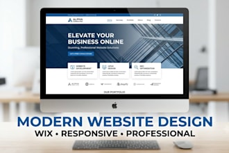 design a modern wix website or build a replit web app