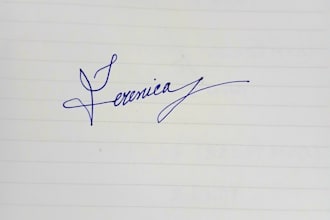 create artistic flower signature
