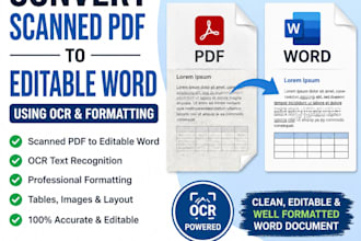 convert scanned PDF to editable word using ocr and formatting