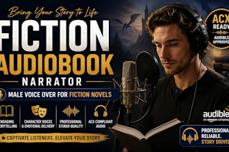 be fiction audiobook narrator with male voice over acx audible for fiction novel