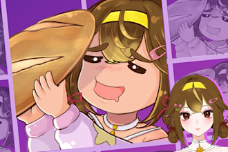 create cute chibi emotes and stickers for twitch or discord