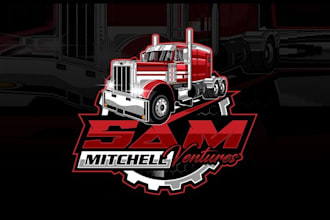 design agriculture truck venture company logo