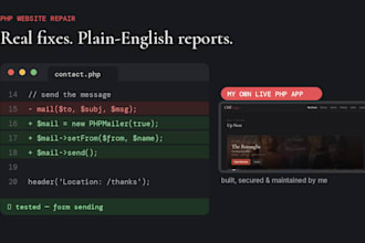fix bugs and update your PHP website