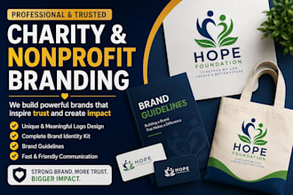 design nonprofit branding and charity logo for donor credibility