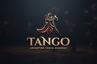 design a professional and elegant tango dance logo