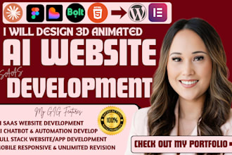 design animated 3d custom ai website, saas using claude, cursor, lovable or bolt
