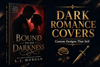 design a dark romance book cover that captivates readers