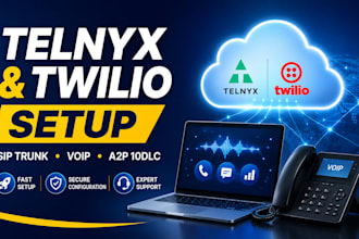 set up telnyx twilio sip truck, a2p 10dlc bulk sms volp