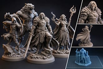 sculpt custom 3d printable miniatures and fantasy characters for resin