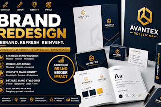 brand redesign corporate identity rebrand logo design brand style guide package