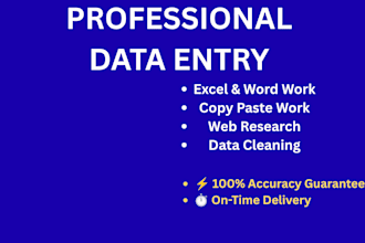 do perfect data entry copy paste work and web research