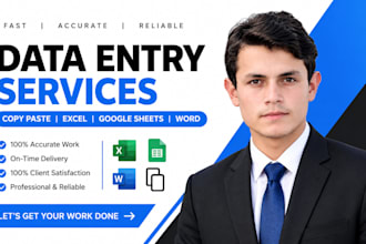do accurate data entry, copy paste, and excel work